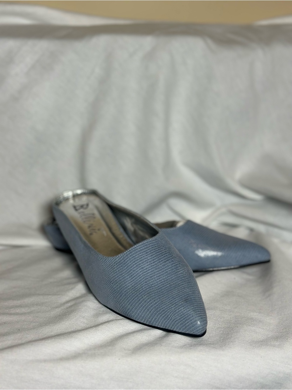 Mario Bellini Pointed Mules in Light Blue NWOT Size 8.5